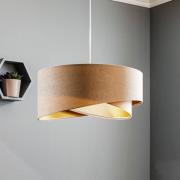 Vivien hanglamp, tweekleurig, crème/goud