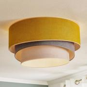 Plafondlamp Pastel Trio Ø 60 cm mosterd/grijs/lichtgrijs