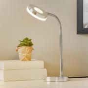 Rennes LED tafellamp, chroomkleurig, hoogte 40 cm