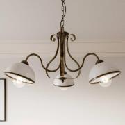 Hanglamp Antica in landhuisstijl, 3-lamps
