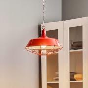 Grill metalen hanglamp met rooster, rood