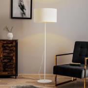 Vloerlamp Roller, wit/goud, hoogte 145 cm