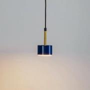 Hanglamp Arena lang 1-lamp, blauw-goud