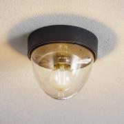 Plafondlamp Nook met heldere kap, grafiet