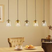 Hanglamp Lucea, 5-lamps, gemixt