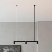 Arcchio hanglamp Brinja, zwart, 90 cm, 3-lamps, GU10