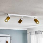Plafondspot Zen 3-lamps in wit en goud