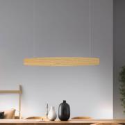 Quitani hanglamp Persida, 98 cm lang, eiken, 2.700 K