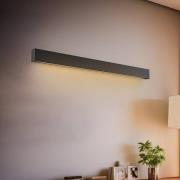 Straight M wandlamp, 92 cm, grafiet