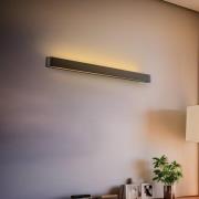 Wandlamp Soft, breedte 90 cm, grafiet, aluminium, G13