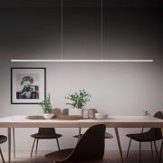 Quitani LED hanglamp Margita, lengte 148 cm, zilver