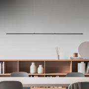 Quitani LED hanglamp Margita, lengte 118 cm, zwart