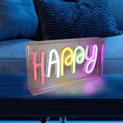 LED tafellamp Neon Happy, USB