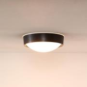 Plafondlamp Lex, rond, Ø 25 cm, zwart