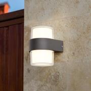LED buiten wandlamp Pittsburgh up/downlight, zwart, rond