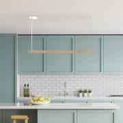 Aluminor Linha LED hanglamp, beukenhout, 100 cm