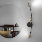 LED wandlamp Magnetic A, brons/goud