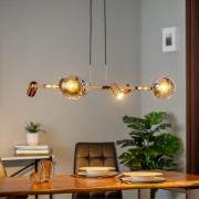 Hanglamp Zerde 3+3, goud, 6-lamps