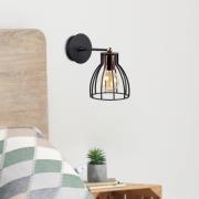 Wandlamp Kemah N-1238 1-lamp zwart/brons