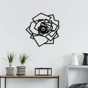 Wandlamp W-042, zwart bloemendesign, lasercut