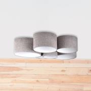 Plafondlamp Boucle met zes kappen, grijs