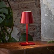 Nuindie mini LED tafellamp, rond, USB-C, kersenrood