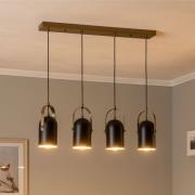 Hanglamp AV-1860-4EY in zwart/antiek goud