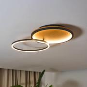 Kiru LED plafondlamp, grenen, lengte 63,2 cm, hout