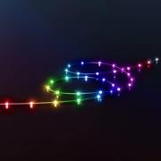 Twinkly Dots LED lichtketting RGB, transparant, IP44, 10m