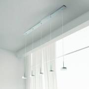 Hanglamp Dunk, aluminium, 5-lamps, 3.000 K, metaal