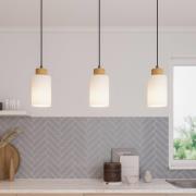 Envostar Talia hanglamp eiken/wit 3-lamps linea