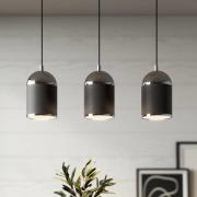 Hanglamp Anadia, 3-lamps lang, antraciet