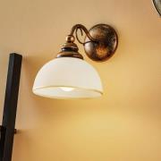 Wandlamp Casale met glazen kap