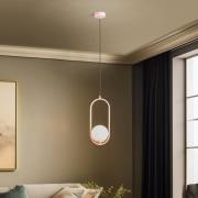 Hanglamp Samba, 1-lamp, roze/wit