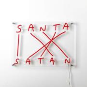 LED decoratie-wandlamp Santa-Satan, rood