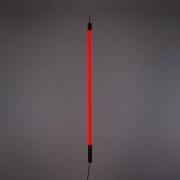 SELETTI LED lamp Linea, rood, houten details, universeel