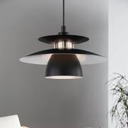 Hanglamp Brenda, zwart/nikkel mat