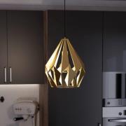 Hanglamp Carlton, 1-lamp, goud, Ø 31 cm