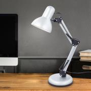 Bureaulamp Pixa, justeerbaar, E14, wit