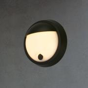 LED buiten wandlamp 3784015, zwart Touch dimmer Ø 17 cm