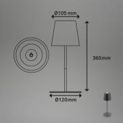 LED tafellamp 7507015, antraciet RGBW IP44 touchdimmer