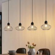 Lindby Raelyn hanglamp, 4-lamps, koper