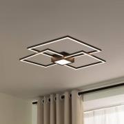 Lindby LED plafondlamp Duetto, 65 cm, antraciet, 38 W, aluminium
