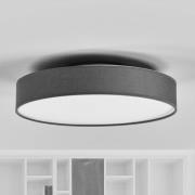 Stoffen LED-plafondlamp Saira, 40 cm, grijs