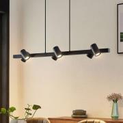 Lindby Savoli hanglamp, lang, zwart