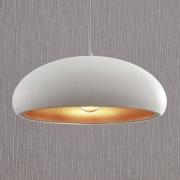 Metalen plafondlamp Gerwina, wit-goud