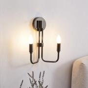 Lindby wandlamp Elanova, grijs, 2-lamps, 35 cm, E14