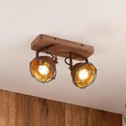 Lindby Farovi plafondspot roest, 2-lamps