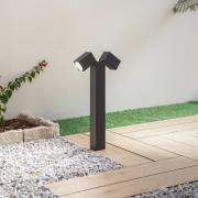 Lindby sokkellamp Othil, 2-lamps, 50 cm, antraciet, metaal