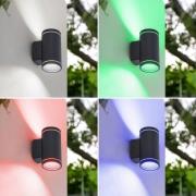 Lindby Smart LED buitenwandlamp Valtin CCT RGB Tuya IP54